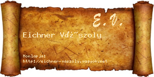 Eichner Vászoly névjegykártya